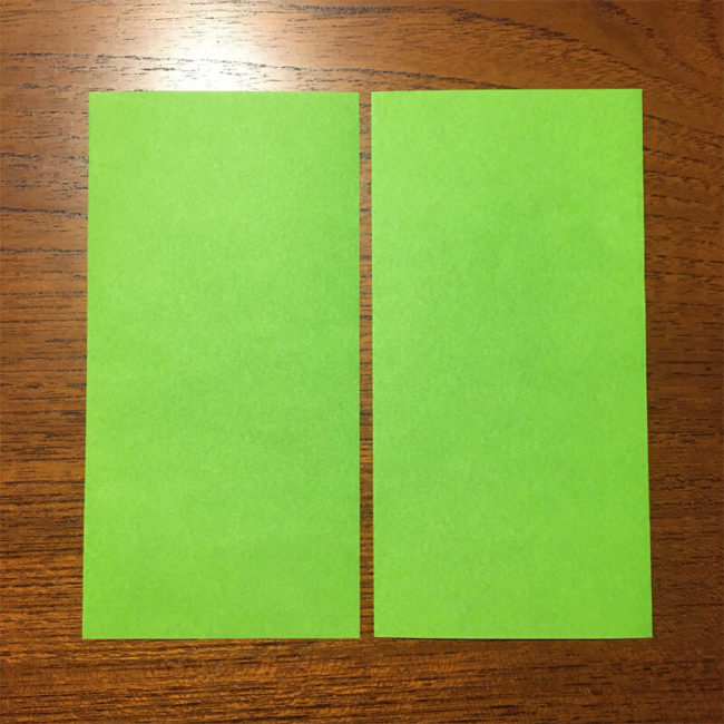 緑色の折り紙